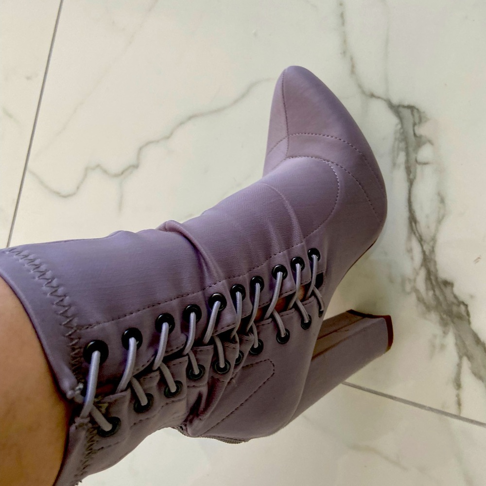 Grey ankle boots